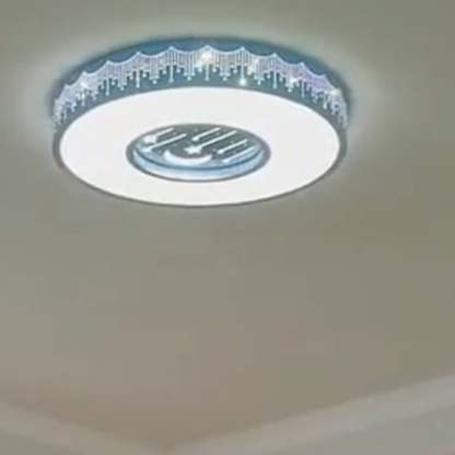 Minimalist Starry Sky Round Kids LED Flush Mount Light