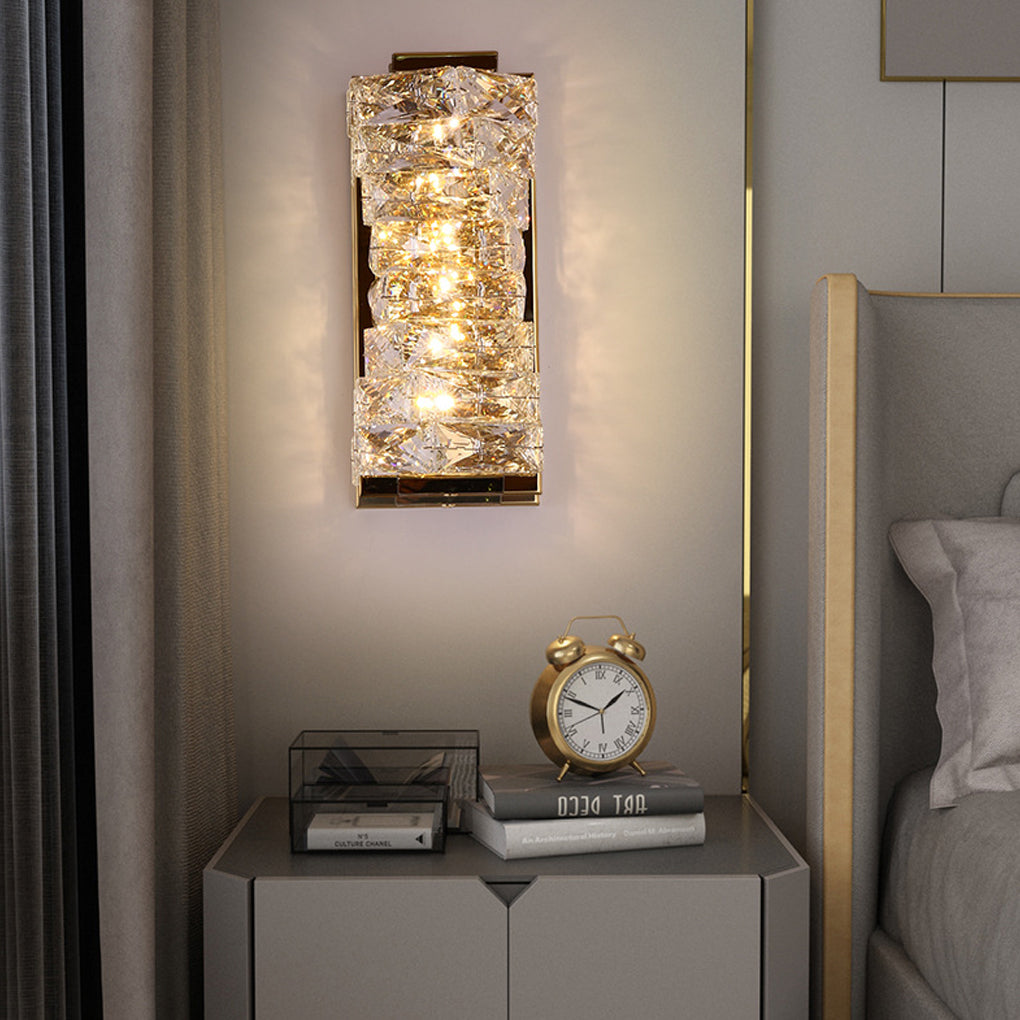 Creative Crystal Three Step Dimming Light LED Modern Wall Sconce Lighting Wall Lamp-Lighom