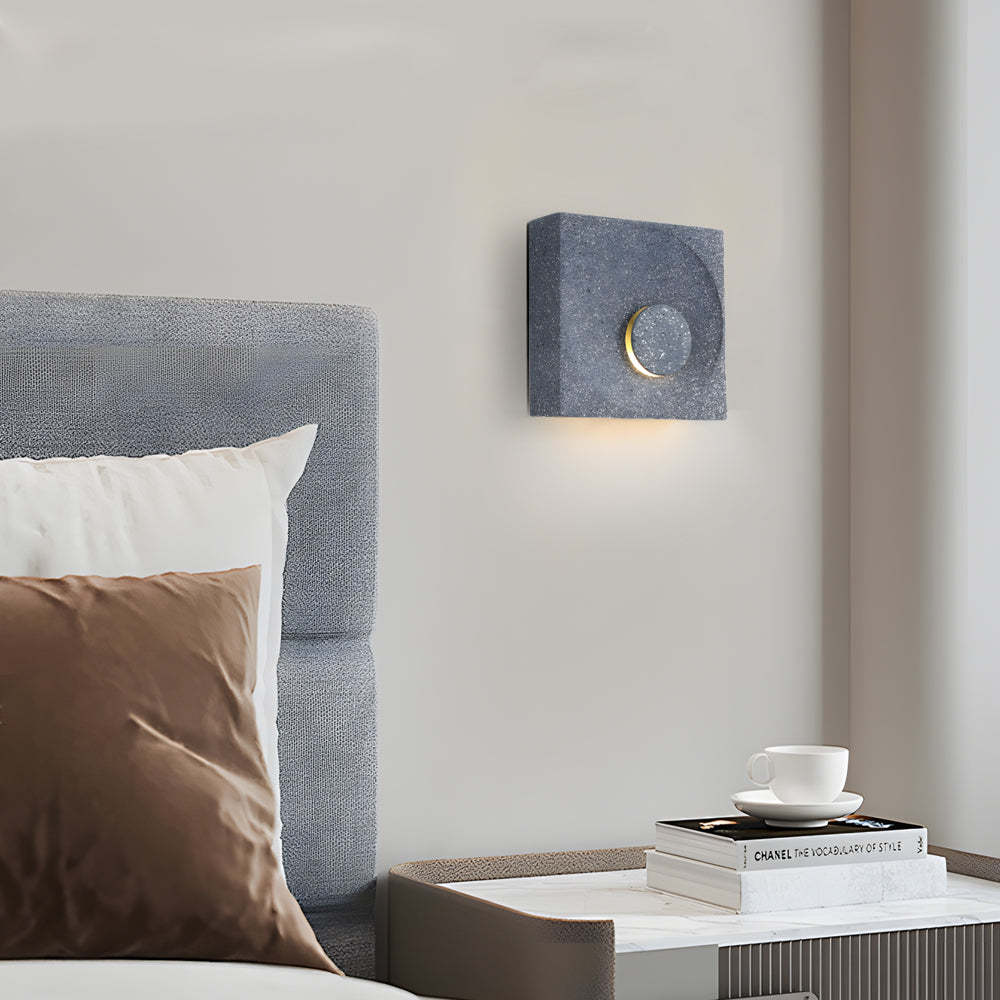 Frosted Cement Eclipse LED Wall Light-Lighom