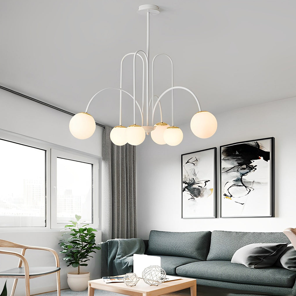 Iron Glass Nordic Ceiling Chandelier