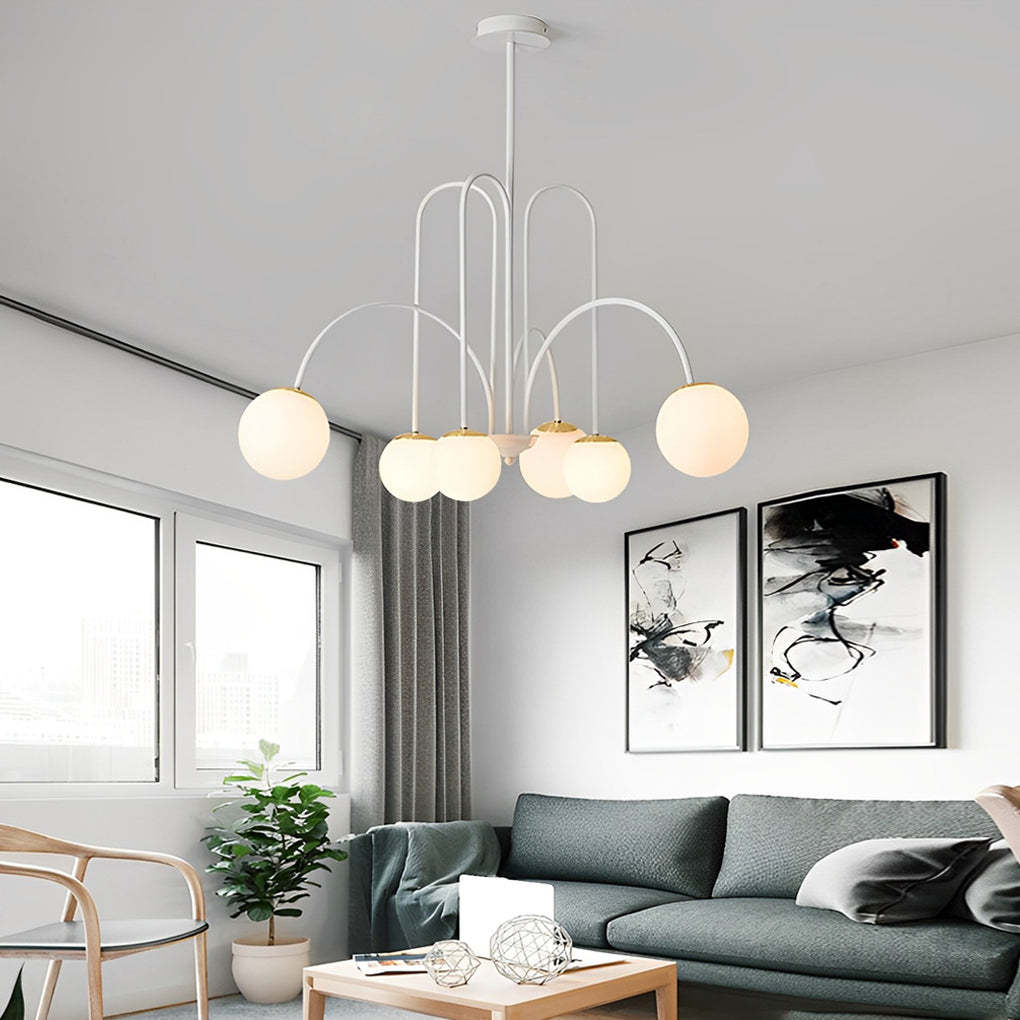 Iron Glass Nordic Ceiling Chandelier
