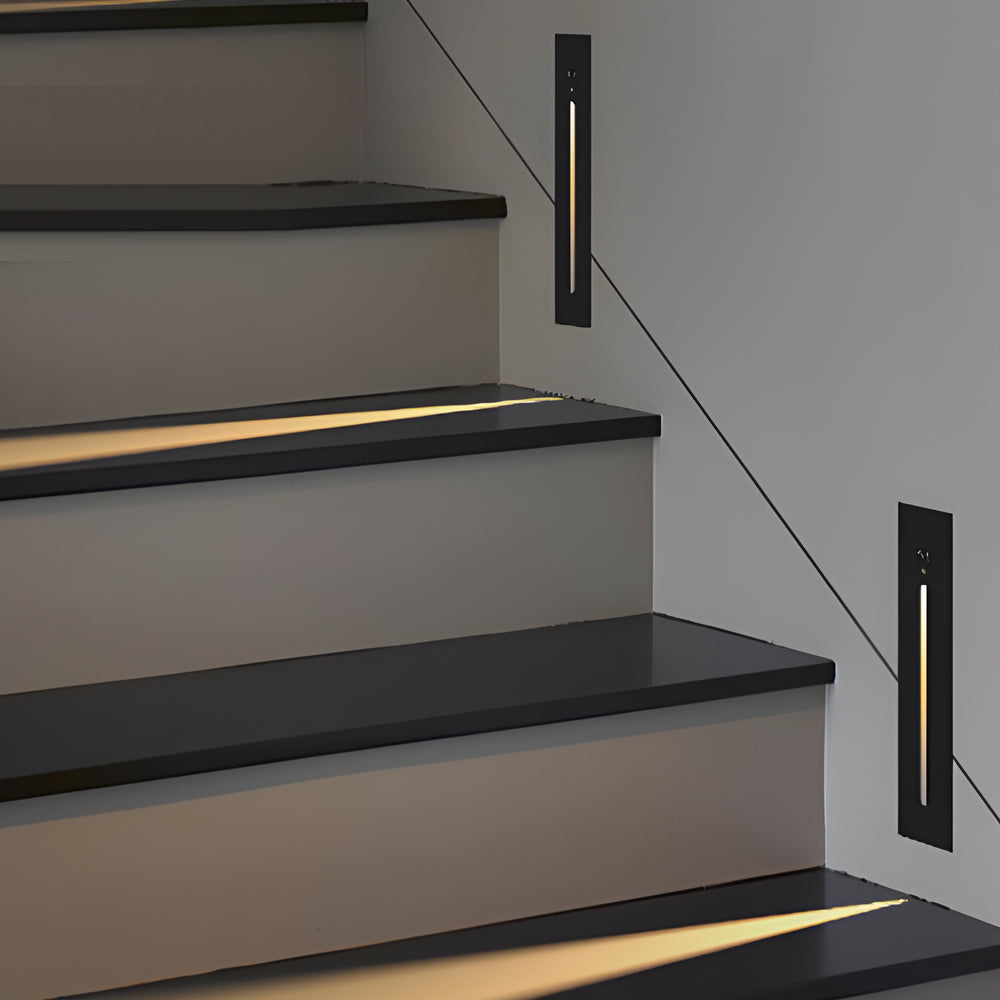 Vertical Motion Sensor LED Stair Light Wall Recessed Contemporary Lighting For Indoor and Outdoor Steps-Lighom