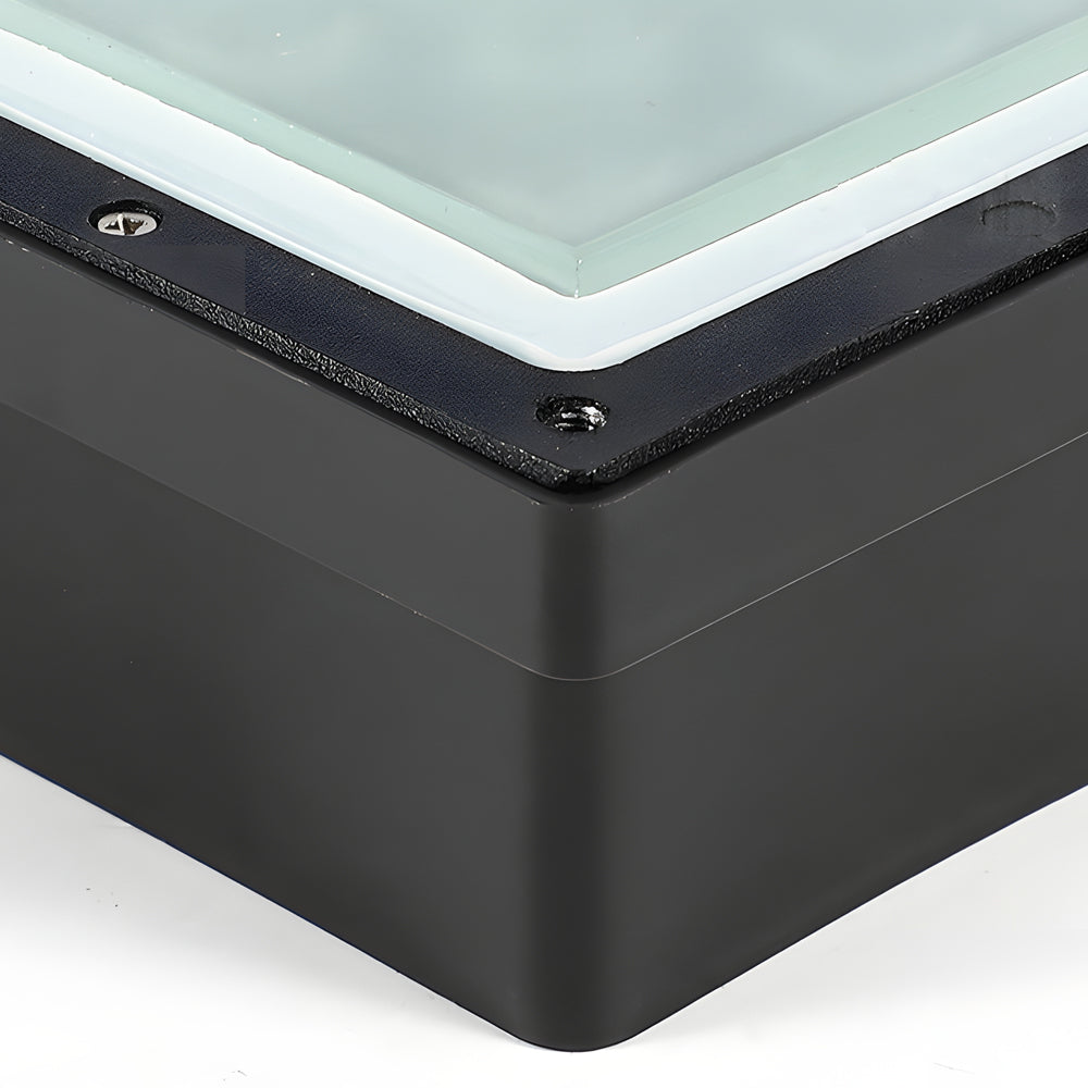 5-Light LED Modern Square In-Ground Well Lights Step Deck Lighting with Light Sensor for Pathways-Lighom