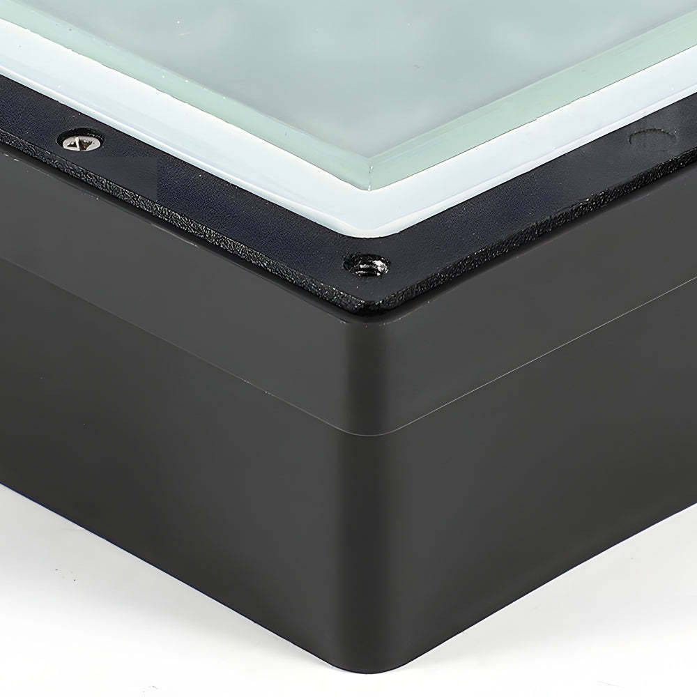 5-Light LED Modern Square In-Ground Well Lights Step Deck Lighting with Light Sensor for Pathways-Lighom