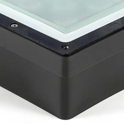 5-Light LED Modern Square In-Ground Well Lights Step Deck Lighting with Light Sensor for Pathways-Lighom