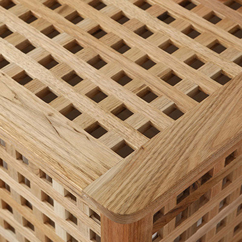Japanese Square Wood Metal Coffee Table