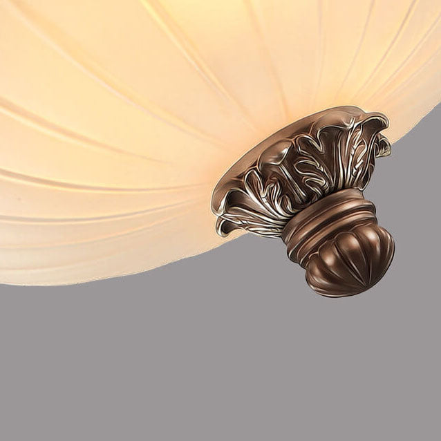 European Vintage Rustic Iron 2/3-Light Flush Mount — 220V-240V For UK/AU