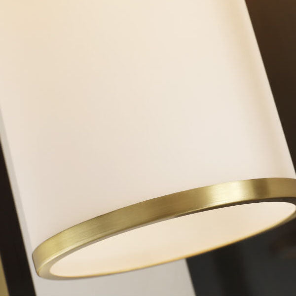 Modern Chinese Copper Glass Column Ring Sconce — Iron / Plum / 220V-240V For UK/AU
