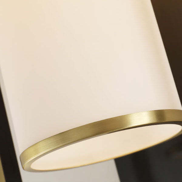 Modern Chinese Copper Glass Column Ring Sconce — Iron / Plum / 220V-240V For UK/AU