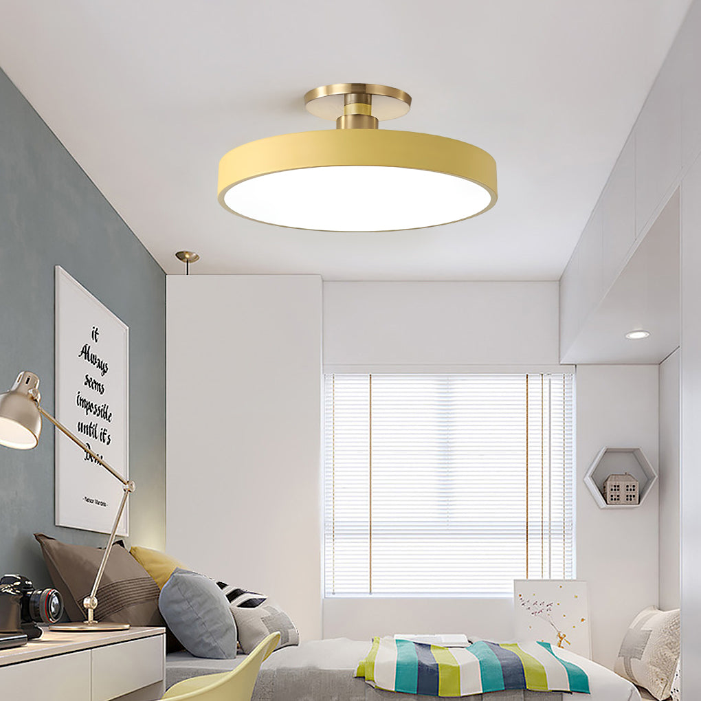 Modern Thick Circular LED Nordic Semi-Flush Mount