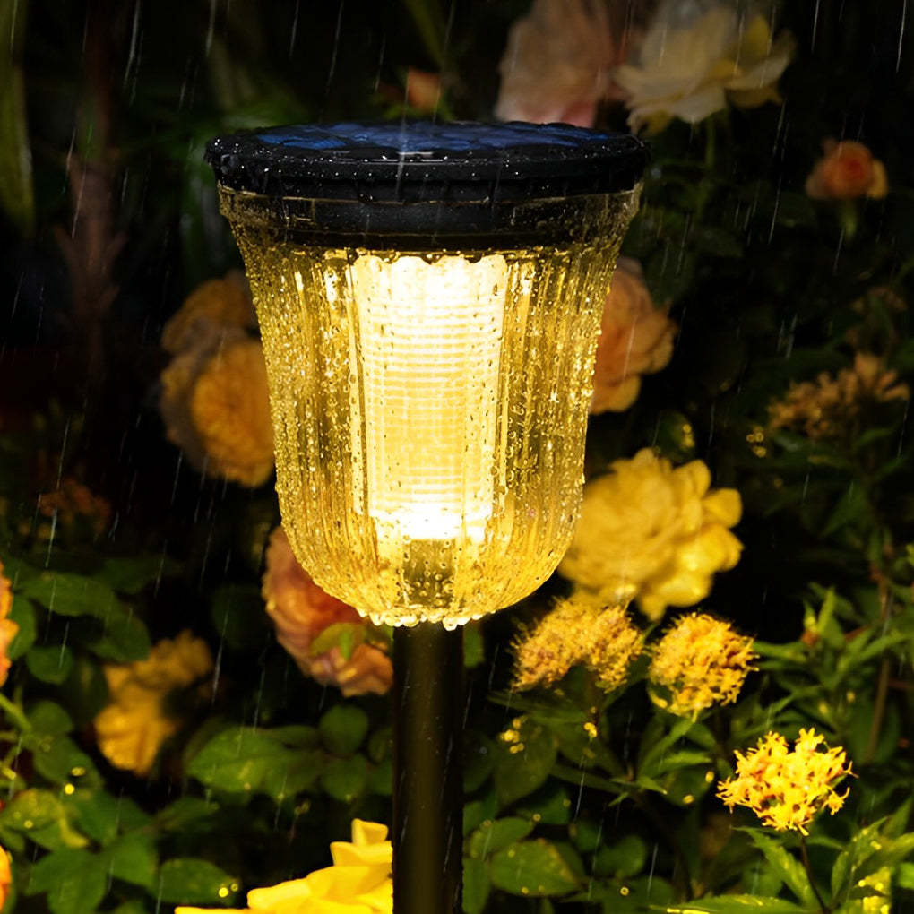 Round Smart Motion Sensor Solar Lawn Light 2-Pack