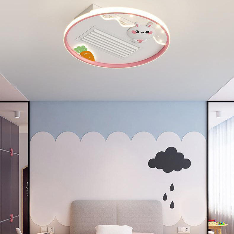Blue creative moon decor ceiling fans — 220V-240V (UK/AU