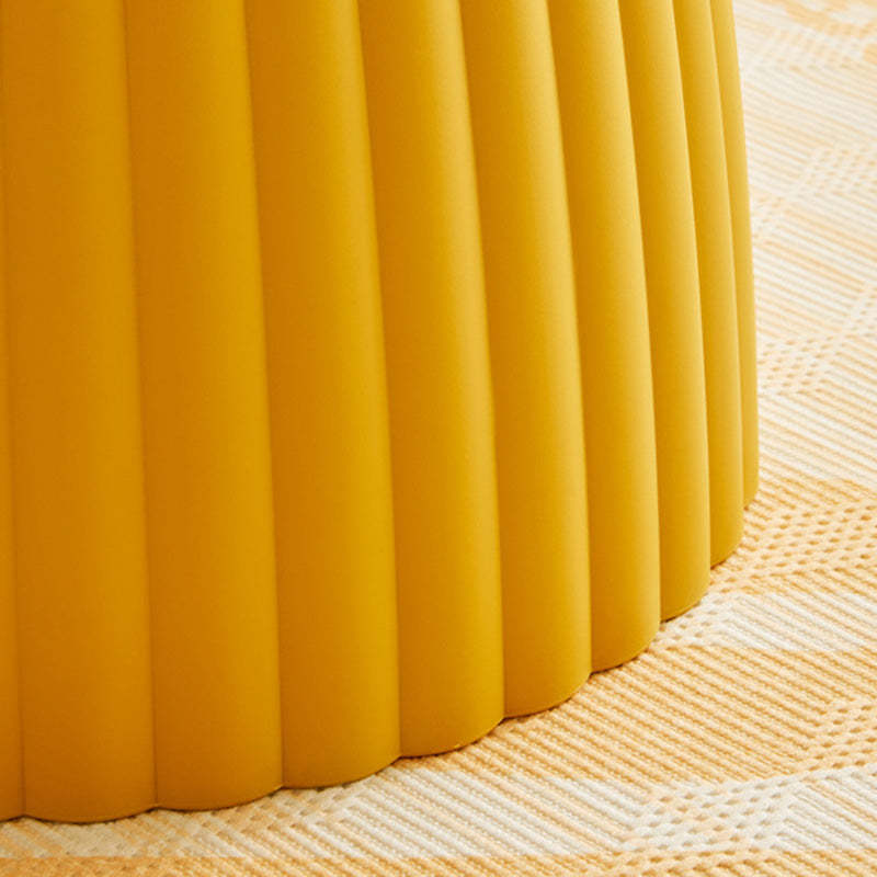 Contemporary Cone Lace Plastic Coffee Table — Yellow