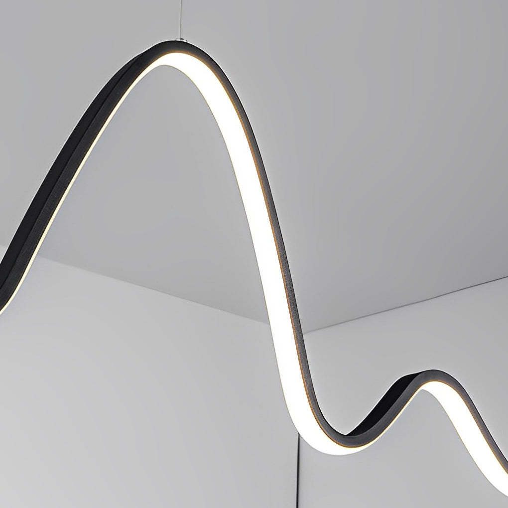 Minimalist Wave Strip 3-Step Dimming LED Nordic Chandelier