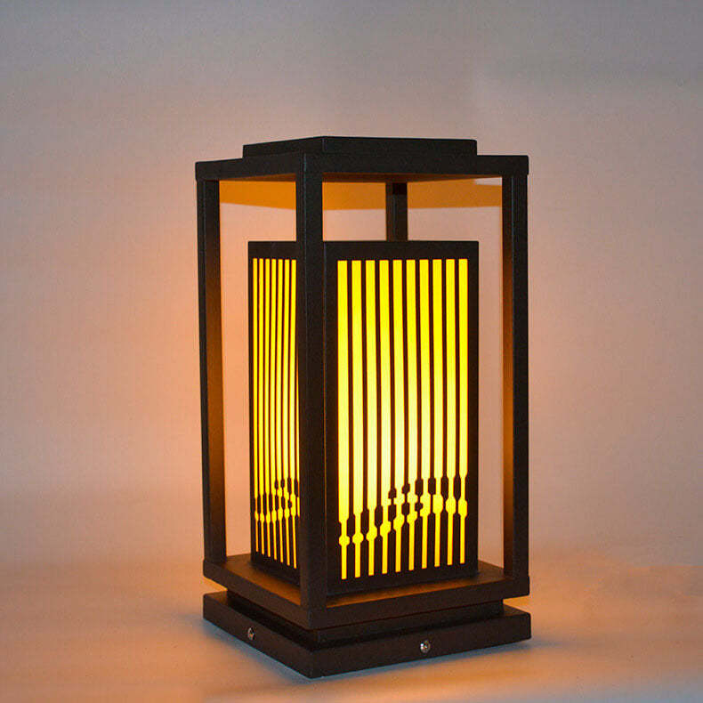 Chinese Square Cage Outdoor Lawn Path Light
