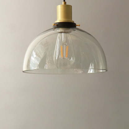Vintage Semi-Circular Cone Cup Iron Glass Pendant Light