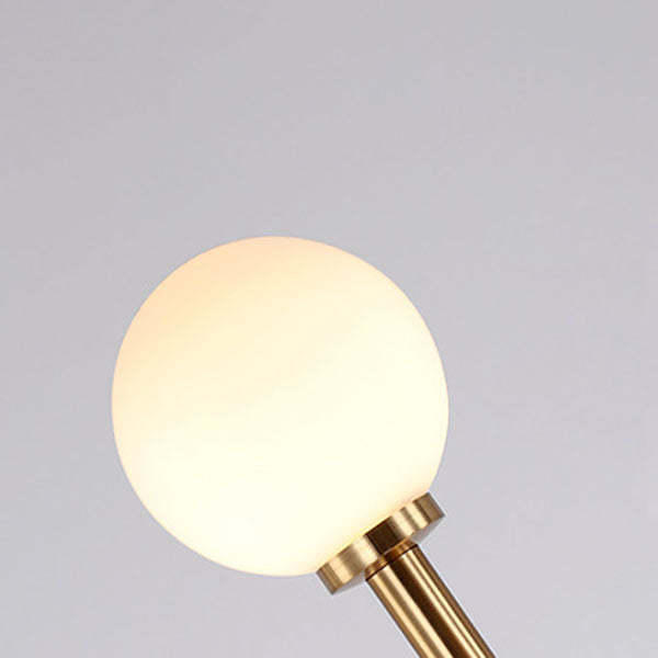 Scandinavian Cylindrical Metal Glass 9-Light Floor Lamp