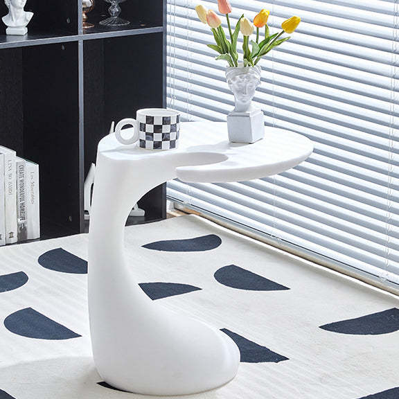 Contemporary Oval Base Plastic End Table