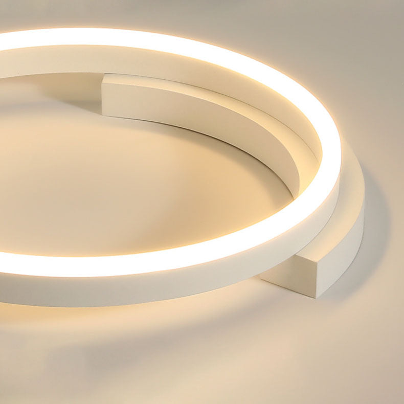 Minimalist Acrylic Aluminum Iron Circle Ring LED Flush Light