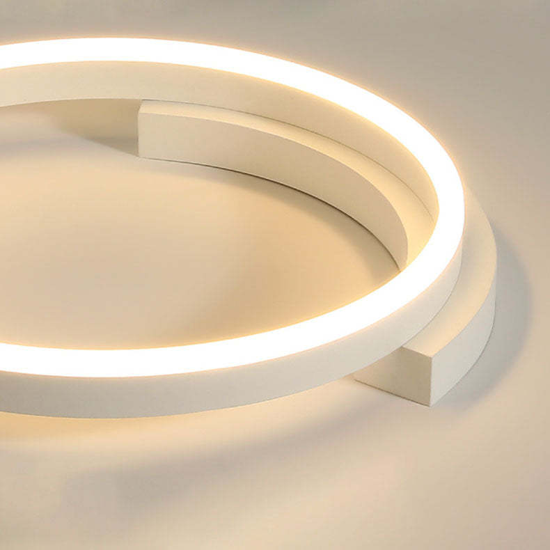 Minimalist Acrylic Aluminum Iron Circle Ring LED Flush Light
