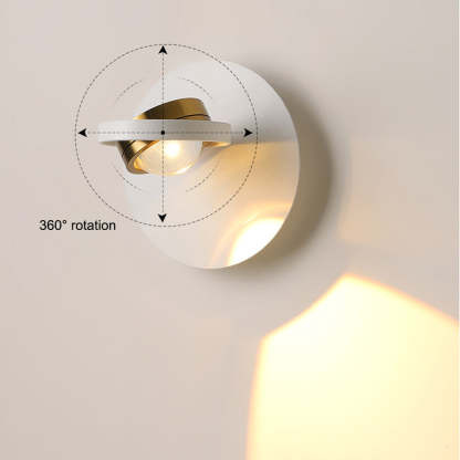 Round Square Creative Free Adjustable Direction Modern Wall Lights Fixture-Lighom