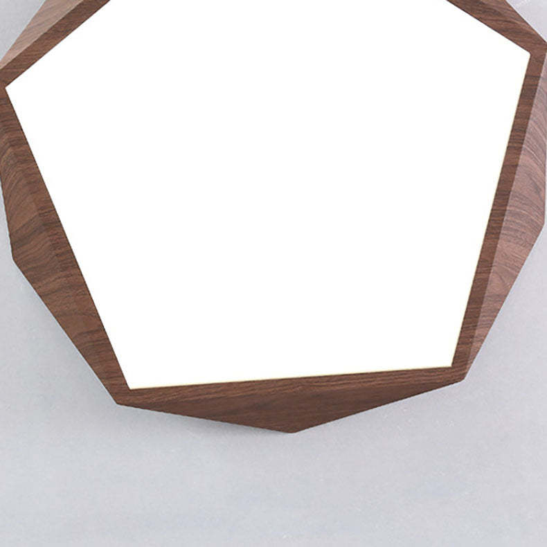 Nordic Irregular Pentagonal Iron LED Flush Mount Light