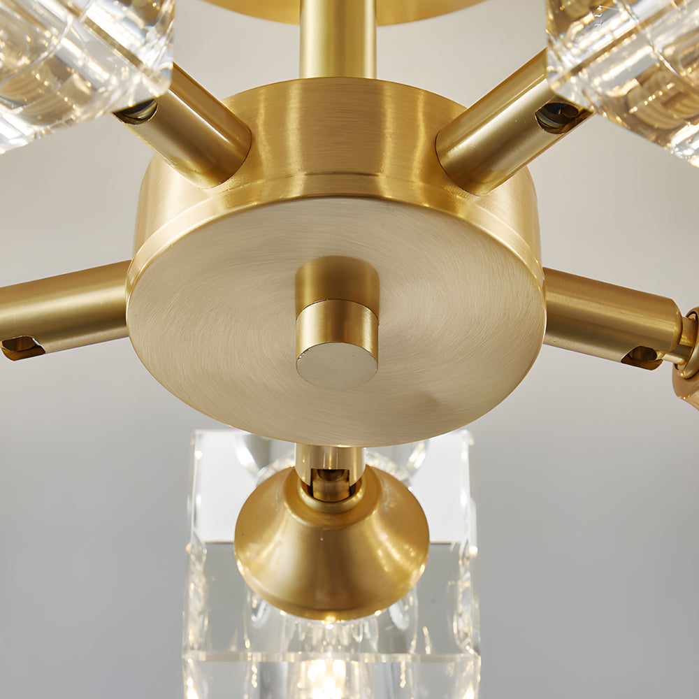 Adjustable Crystal Shade Ceiling Light