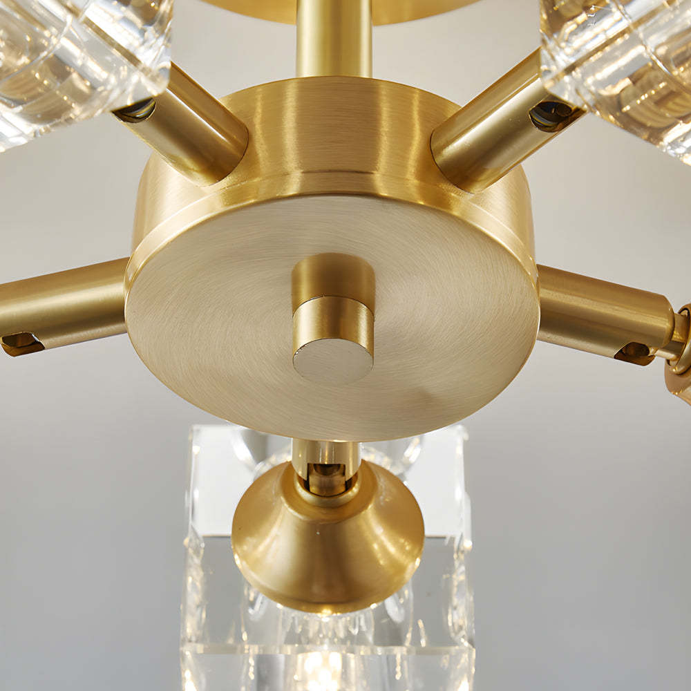 Adjustable Crystal Shade Ceiling Light