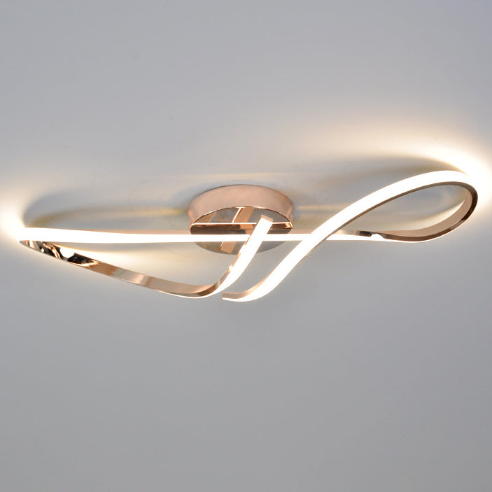 Minimalist Aluminum Silicone Spiral Twisted
