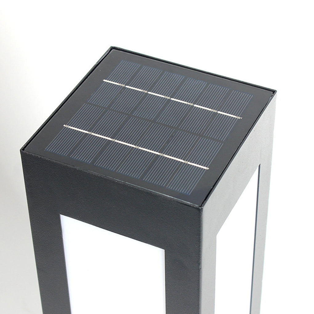 Modern Black Solar Bollard Waterproof LED Outdoor Light