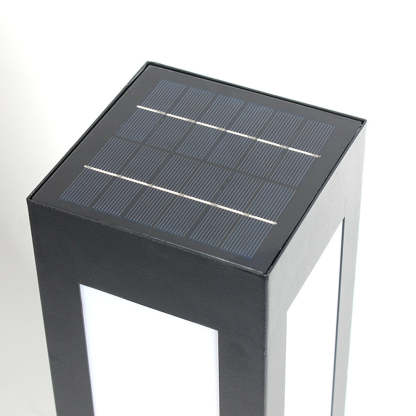 Modern Black Solar Bollard Waterproof LED Outdoor Light