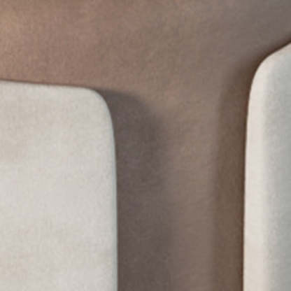 Minimalist Leather Wood Cylinder Footstool — Outside White & Inside Yellow
