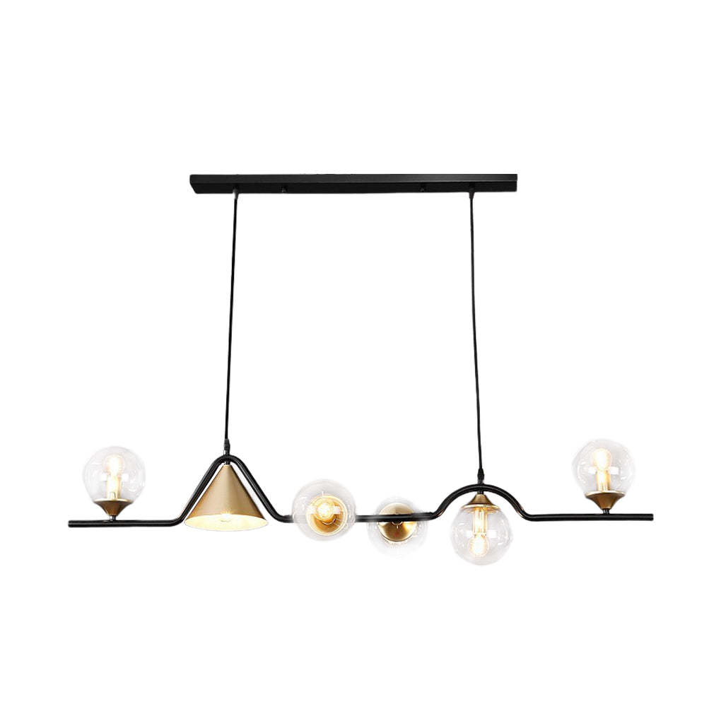 Strip Cone Glass Bubble LED Nordic Chandelier
