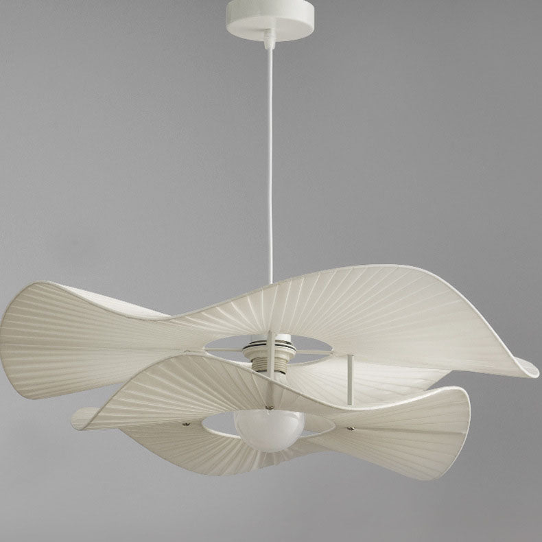 Minimalist Wave Round Iron Fabric Pendant Light