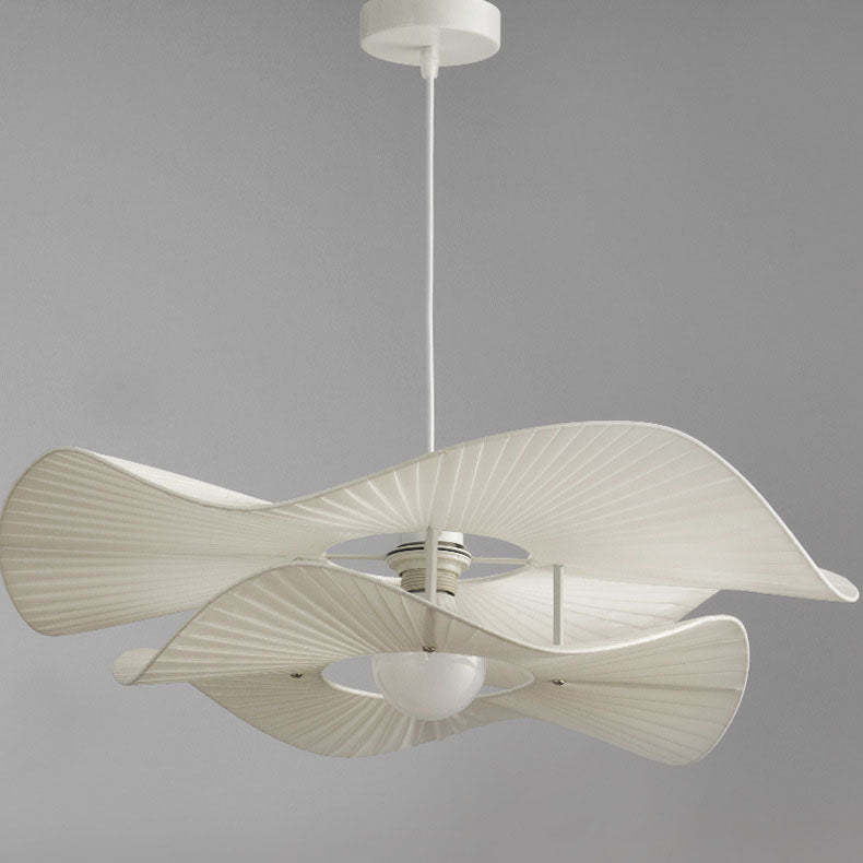 Minimalist Wave Round Iron Fabric Pendant Light