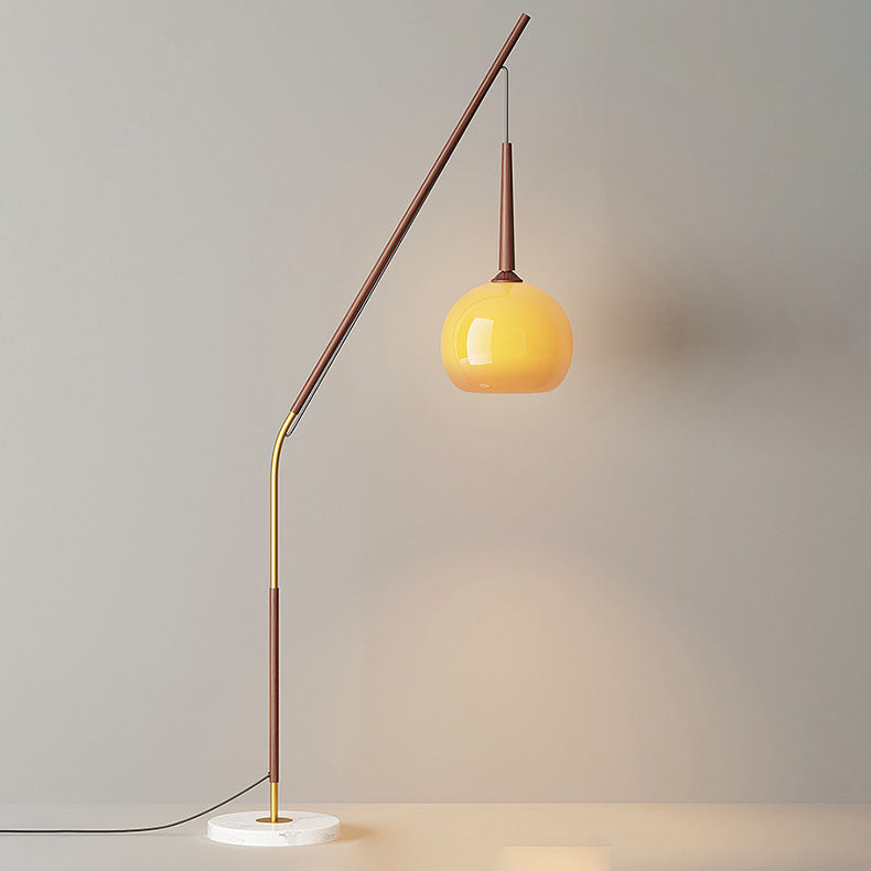 Vintage Orb Iron Glass Floor Lamp