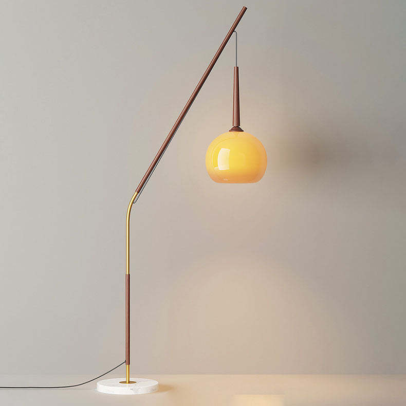 Vintage Orb Iron Glass Floor Lamp