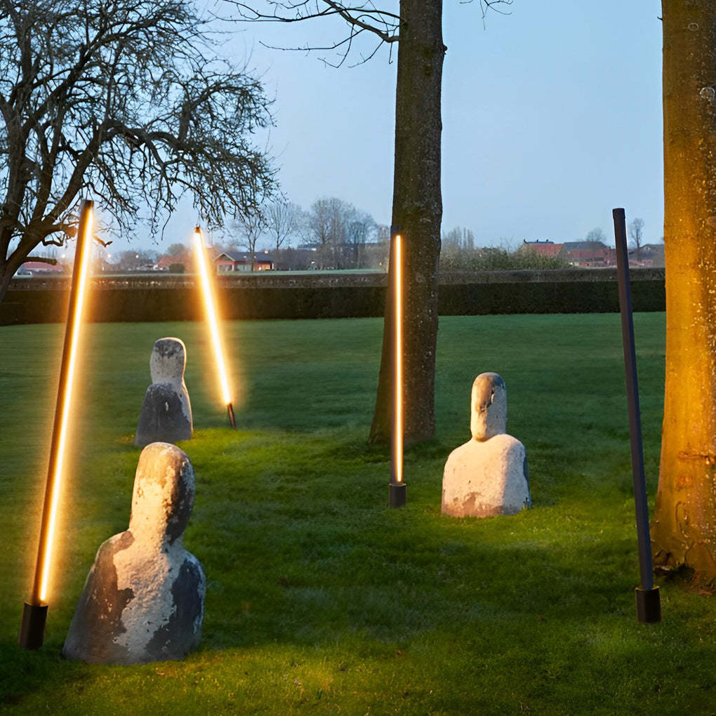 Minimalist Strip LED Waterproof Modern Outdoor Floor Lamp Lawn Lights-Lighom