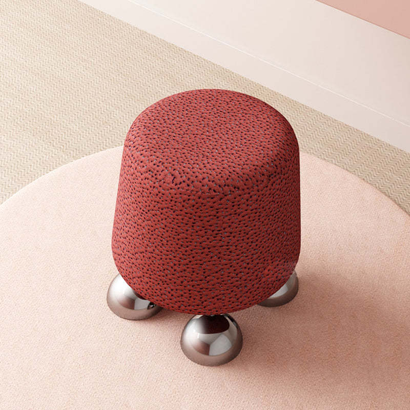 Modern Wood Stainless Steel Vanity Stool