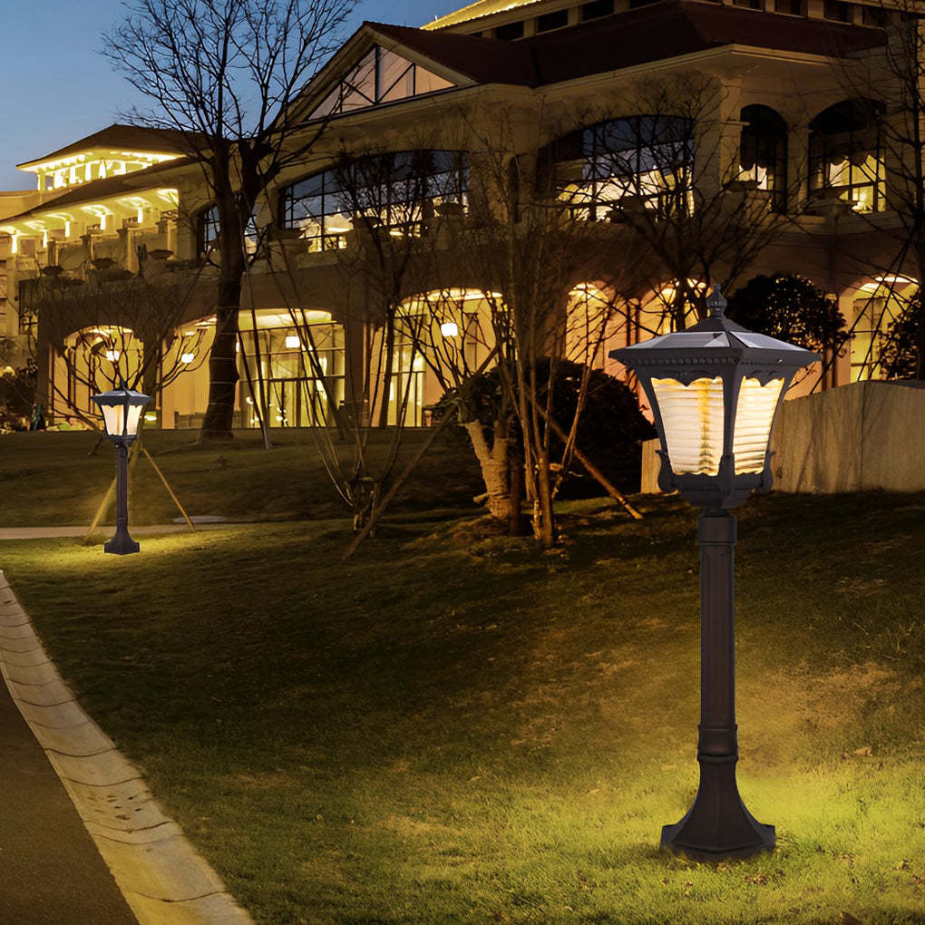 Vintage Intelligent Light Control LED Waterproof Retro Solar Lawn Lamp-Lighom