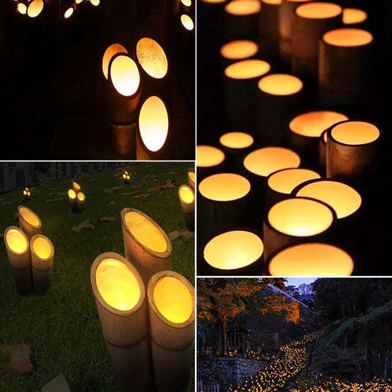 Solar Resin Bamboo LED Outdoor Landscape Light
