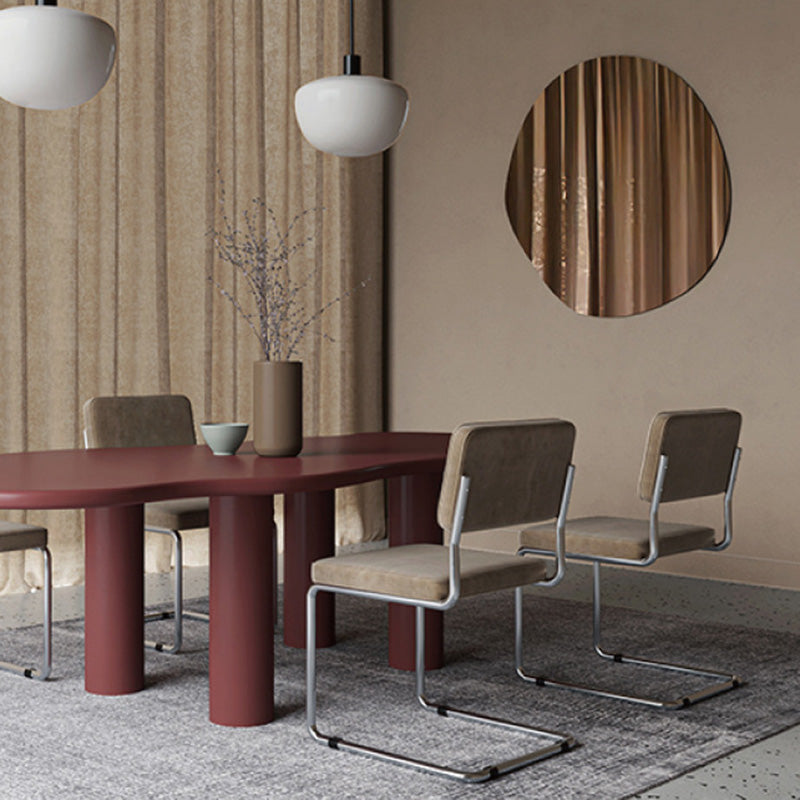 Nordic Fabric Steel Bracket Dining Chair