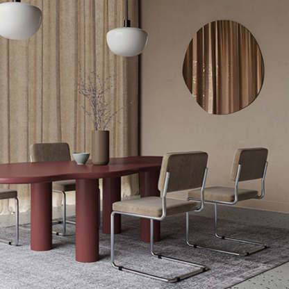 Nordic Fabric Steel Bracket Dining Chair