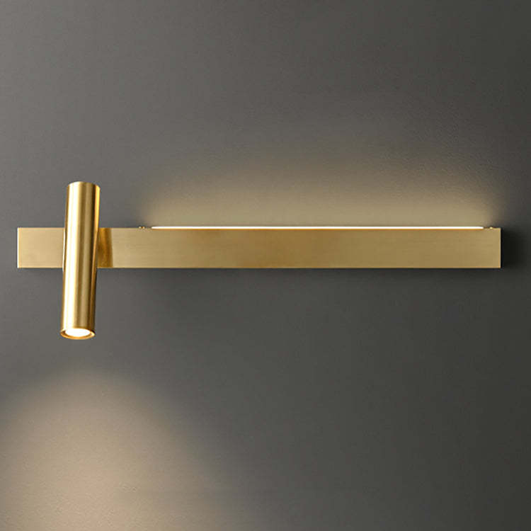 Modern Luxury Rectangle Copper LED Sconce — Small - Right / Black - 110V-120V For US/CA / Neutral Light (4000K)