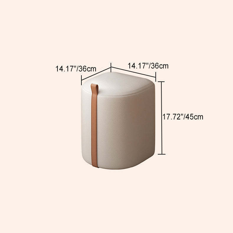 Nordic Leather Cylinder Vanity Stool