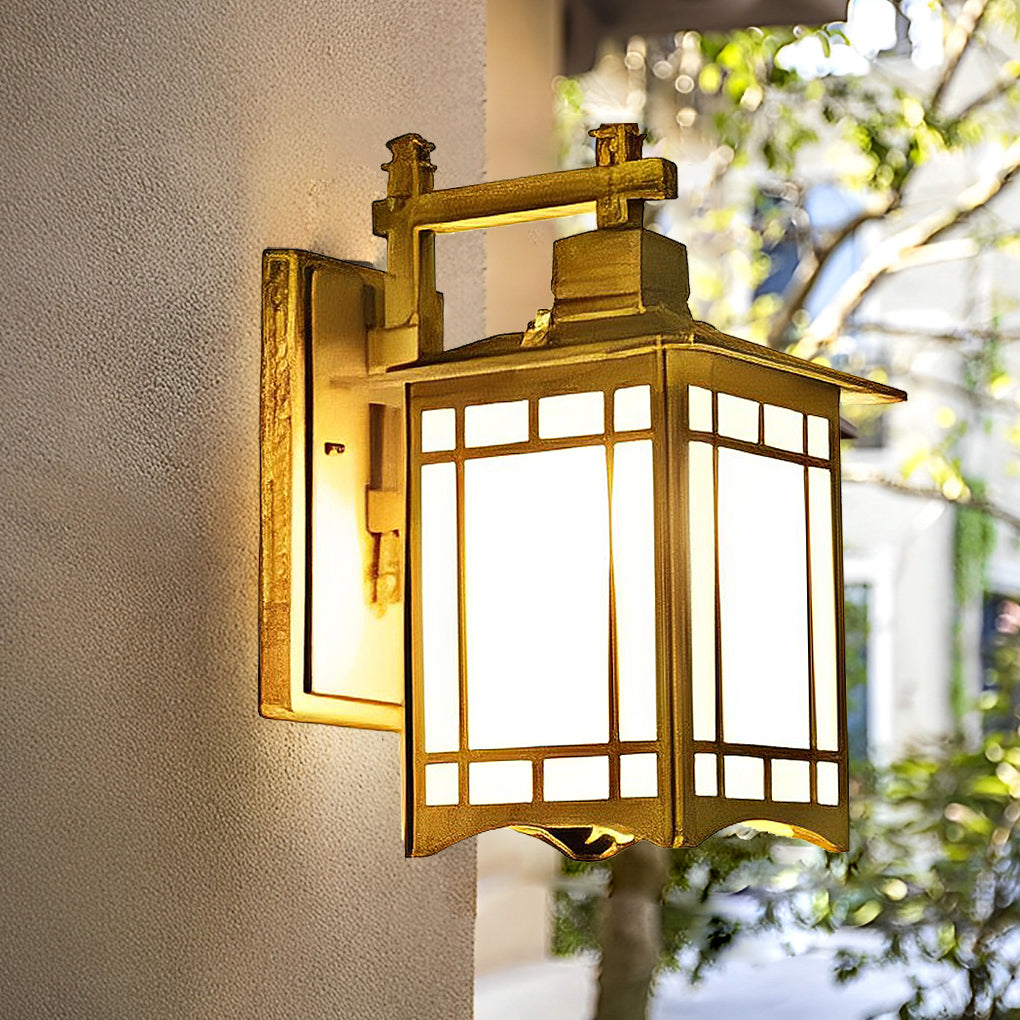 Industrial retro black outdoor wall lighting — Matte Black / Solar / Set of 2