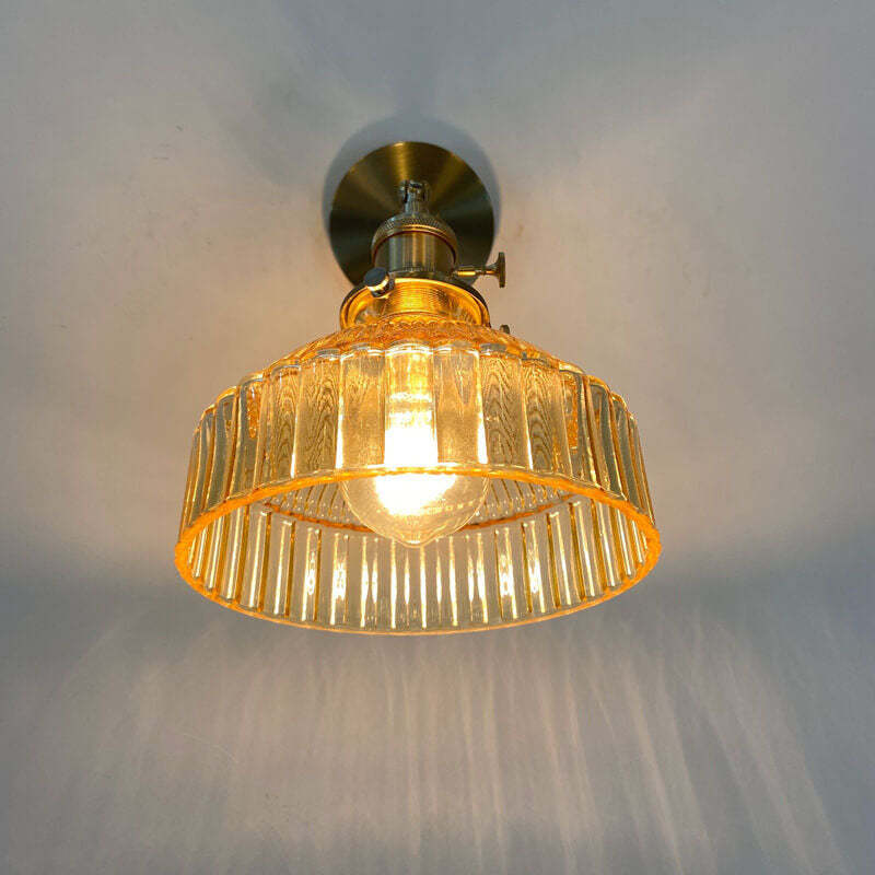 Nordic Dome Glass Brass Wall Sconce