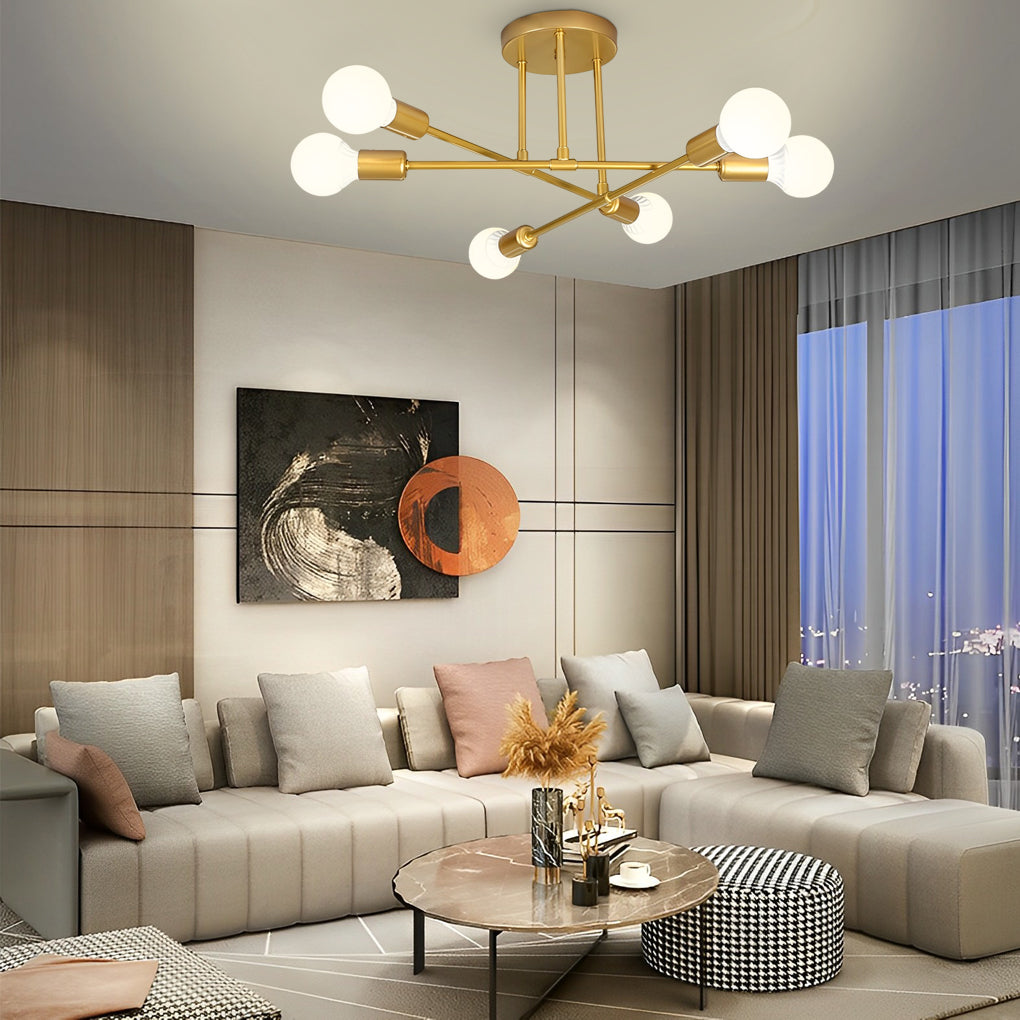 Elegant 6-Light Flush Mount Light