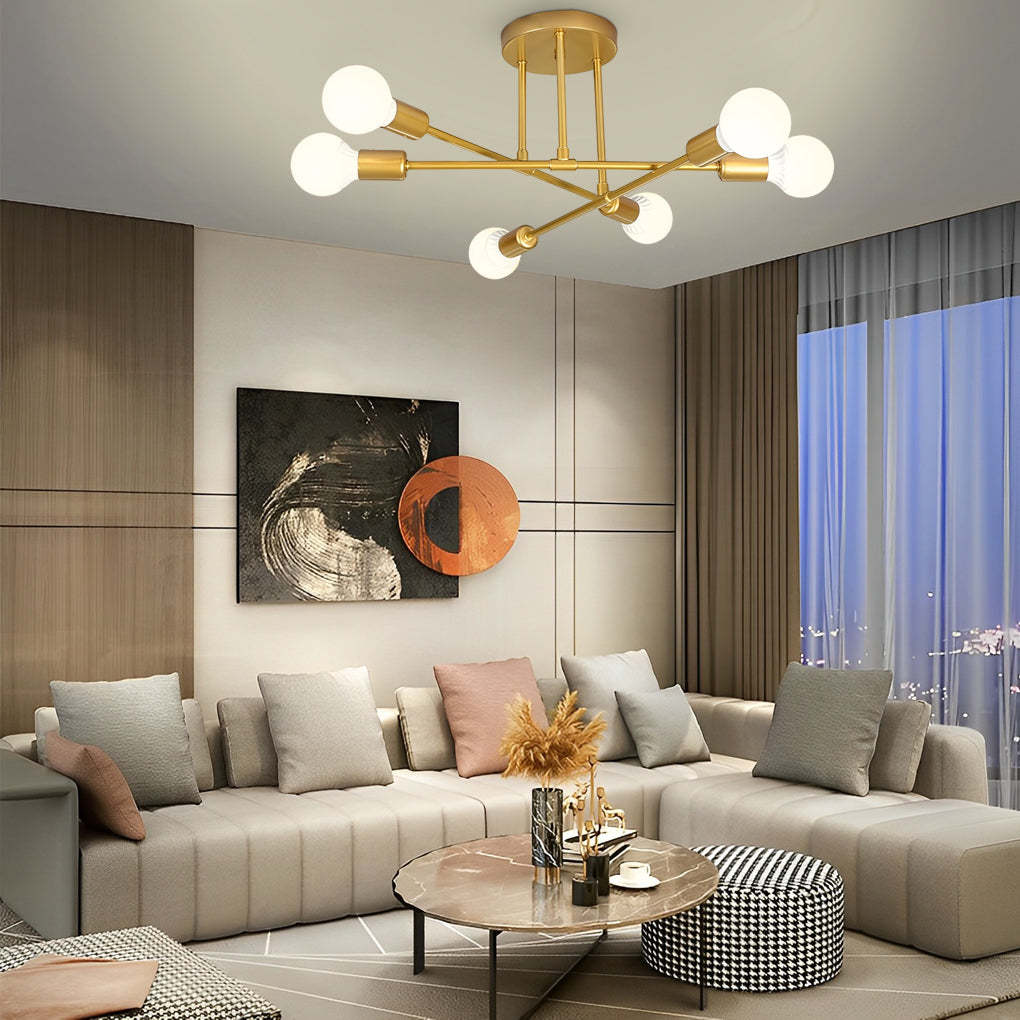 Elegant 6-Light Flush Mount Light