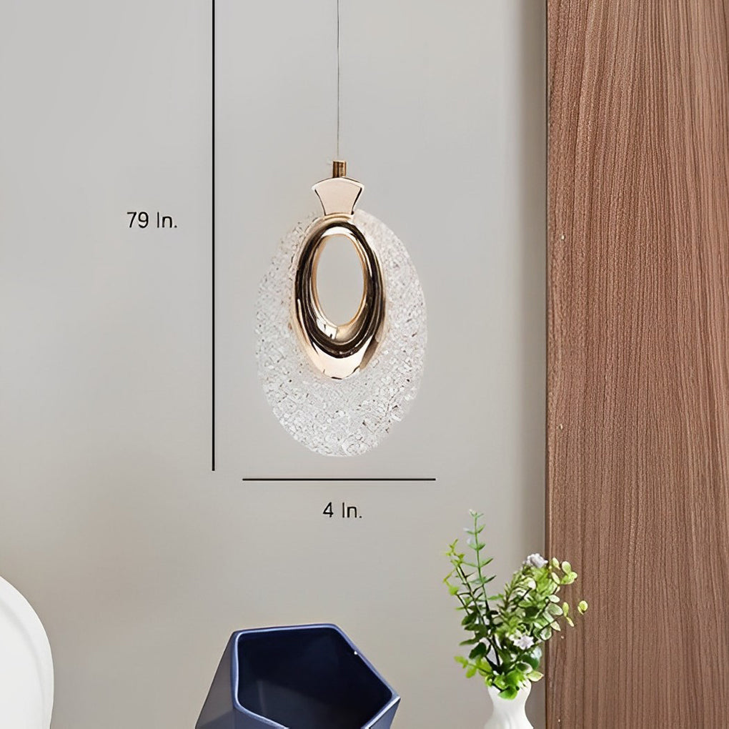 Creative Circle Anodized Acrylic LED Modern Pendant Lighting Hanging Lamp-Lighom